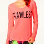 Material Girl  Active Pink Flawless Long Sleeve Keyhole Back Top Women's Size XS Photo 4