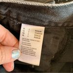 American Eagle  Jeans Women 2 Mom Jean High Rise Tapered Floral Black Denim Pants Photo 5