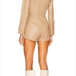 superdown Chantel Leather Romper in Nude Small Photo 1