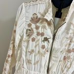 Johnny Was NWOT  Embroidered White Cupra Top Zip Up Jacket Bohemian Size S Photo 10