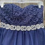 City Studio Navy Tulle Mini Party Dress | 1 Blue Size undefined Photo 1
