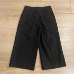Kate Spade  Black Cotton Blend Pleated Wide Leg Cropped High Waisted Pant Size 4 Photo 7