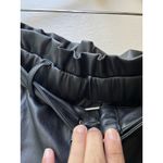 Marc New York Faux Leather Skirt M Black Elastic Waist Aline Grunge Club Night Photo 2