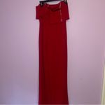 Crystal Sky S Red Strapless Jumpsuit Wide Leg Ruffle Photo 4