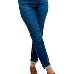 Judy Blue COOL SUMMER Hi-Rise Cuffed Boyfriend Jeans in Blue, Size 5/27 Photo 0