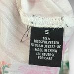 VICI Valencia Rose Printed White Pink Boho Balloon Sleeve Blouse Small | EUC Photo 6