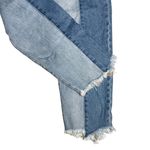 American Eagle  Vintage Hi-Rise Two Tone Raw‎ Hem Button Fly Ankle Jeans Size 6 Photo 8