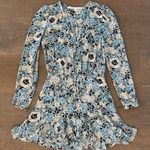 Veronica Beard  riggins floral button down mini ruffle dress Photo 2