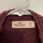 Hollister  Fringe Blanket Cardigan Burgundy Maroon Red Open Draped WOOL Sweater Photo 4