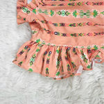 Gibson Latimer  Sleeveless Stripe‎ Print Midi Dress Orange Peach Size Large New Photo 3