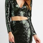Sequin Two Piece Set Green Photo 0