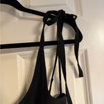 Lulus black full length dress with tied sleeve, medium Photo 5