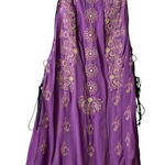 Free People  Sunset Kisses Embroidered‎ Lilac Sheer Tunic Top women’s medium Photo 0