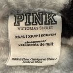 PINK - Victoria's Secret  Gray/Black Short Plush Robe Size XS/S EUC #3550 Photo 3