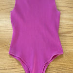 Happily Grey Women’s Ribbed Bodysuit Size Large Pink Top Photo 0