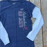 nhl | women’s long sleeve hockey shirt | large columbus blue jackets shirt Photo 1