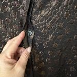 Donna Karan  Metallic Ruffle Sleeve Bronze Blouse Small NWOT Photo 3