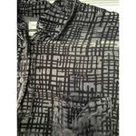 Urban Outfitters Sheer Black Velvet Burn-out Print Button-Up Shirt Size S/P Photo 3