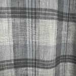 CP Shades  Shirt Womens Large Gray White Plaid‎ 100% Linen Boyfriend Button Up L Photo 6