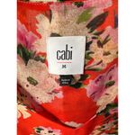 CAbi  Lush Romantic Floral Cold Shoulder Double Layer Sheer Top Orange Size Med Photo 5