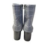 Jeffrey Campbell Sport Pointed Toe Plaid Ankle Boots Black White Size 7.5 Photo 5