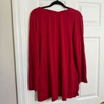 Chico's  Vibrant Red Sweatshirt with Zipper Accents 16/18 Photo 3