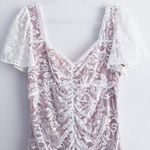 ASTR Fitted Lace Ruffle Short Sleeve Mini Dress Photo 2