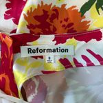 Reformation  Jennis Silk Mini Dress Fabrizia Floral Open Back Slip Halter Size S Photo 4