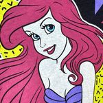 Disney  80s Style The Little Mermaid Cropped Long Sleeve Top | Medium Photo 4