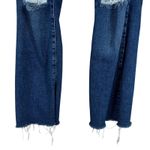 Forever 21 Dark Wash Flare Jeans Womens 27 Distressed Raw Split Hem Stretch Fall Western Photo 2