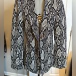 Alice + Olivia Snake-Print Cotton-Blend Blazer, Size 4 Photo 2