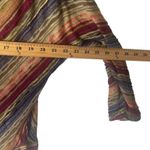 Free People Free‎ People Women's Medium Rainbow Striped Open Knit Round Neck Boho Top Photo 5