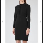 Reiss Womens New  Irenina High Neck Long Sleeve Dress Black Photo 1