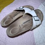 Birkenstock  White‎ Madrid Slide Sandals with Buckle Sz 39 Photo 3