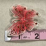 VTG Y2K Hot Ombre Pink Butterfly Brooch Pin Rhinestones Fairy Whimsical Party Photo 12