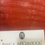 Jessica McClintock  Red shimmery scarf. Photo 2