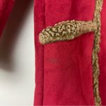 L.L.Bean Vtg 1970s Faux Shearling Sherpa Suede Deep Red Jacket Women’s Xs Petite Photo 5