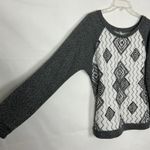 Vanity Boho Lace Gray Pullover Sweater Size M Size M Photo 4