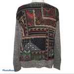 N. D. Weekend Aztec geometric print top rhinestone Green Size L Photo 2