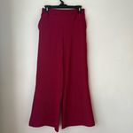 Zenana Outfitters Cabernet Burgundy Ribbed High Neck Half Zip Pullover & Pants 2pc Set S Photo 6