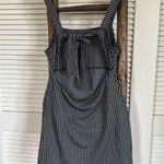 Free People Gingham Mini Dress Open Back Sleeveless Casual Black White S Photo 2