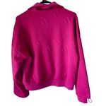Adidas Pink magenta logo print half zip sweatshirt sweater long sleeve top Photo 7