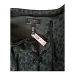 Victoria's Secret  NWT medium cropped lace-up animal print gray black sweatshirt Photo 4