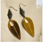 Devin Leigh 18k Gold Plated Hammered and Gun Metal Earrings Photo 9