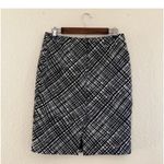 Kasper  Black and White Plaid Pencil Skirt Photo 1