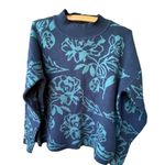 Cyrus  size L mock turtleneck floral print sweater. Photo 0