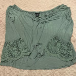 Rue 21  Women's Green Lace Off Shoulder Sleeve Top Photo 0