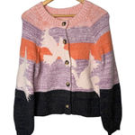 Maeve Anthropologie Birdie Cardigan Sweater Wool Blend Cottage Women Size XS Photo 0