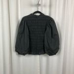 Love The Label Anthropologie Black Smocked Puff Sleeve Blouse Sz.S NWT Photo 11