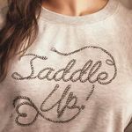 Anthropologie Saddle Up Rope Gray Sweater Photo 2